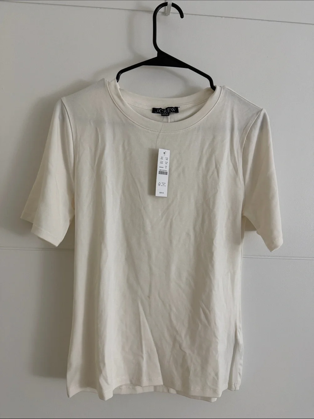 J. Crew women’s Cream Short-Sleeve Crewneck T-Shirt